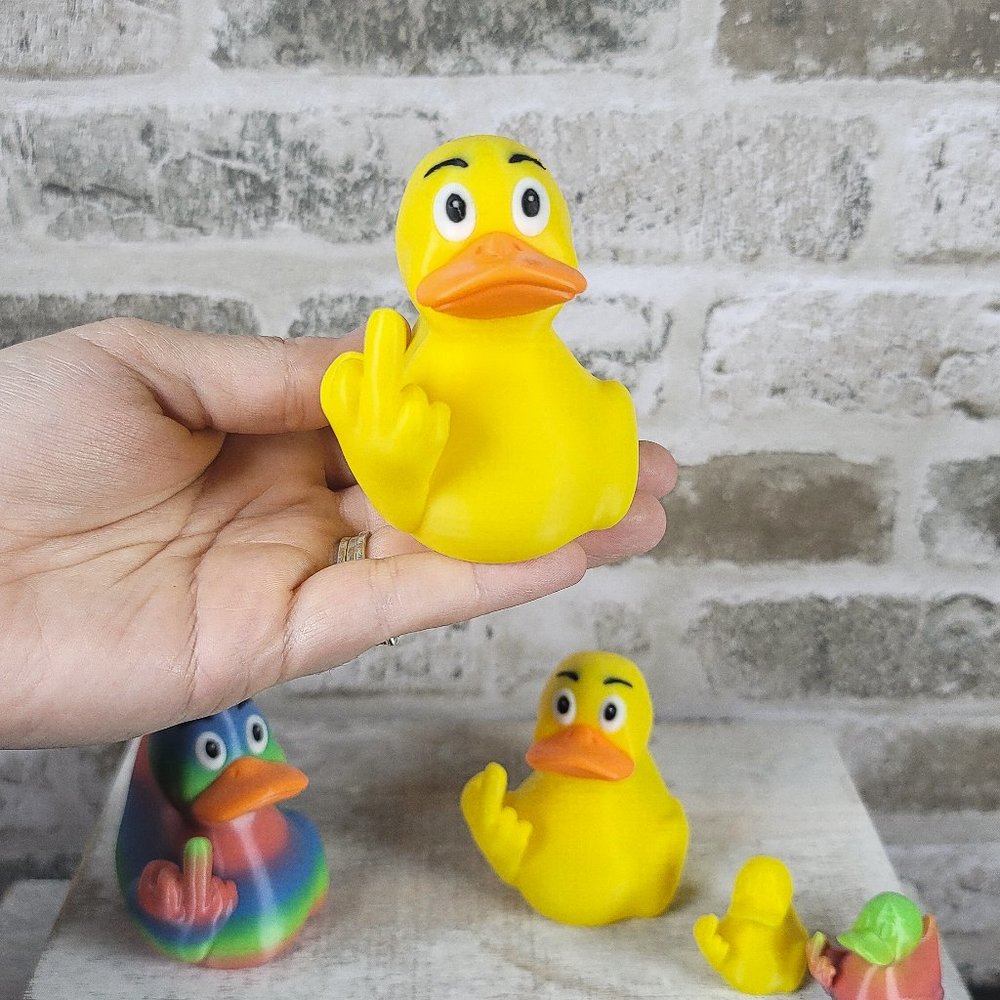 Duck You Middle Finger Duck | Gag Gift | Fun Desk Toy | Unique Gift | 3D Printed - Picture 3 of 12